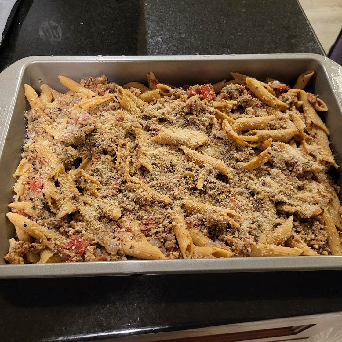 Penne and Meat Bake