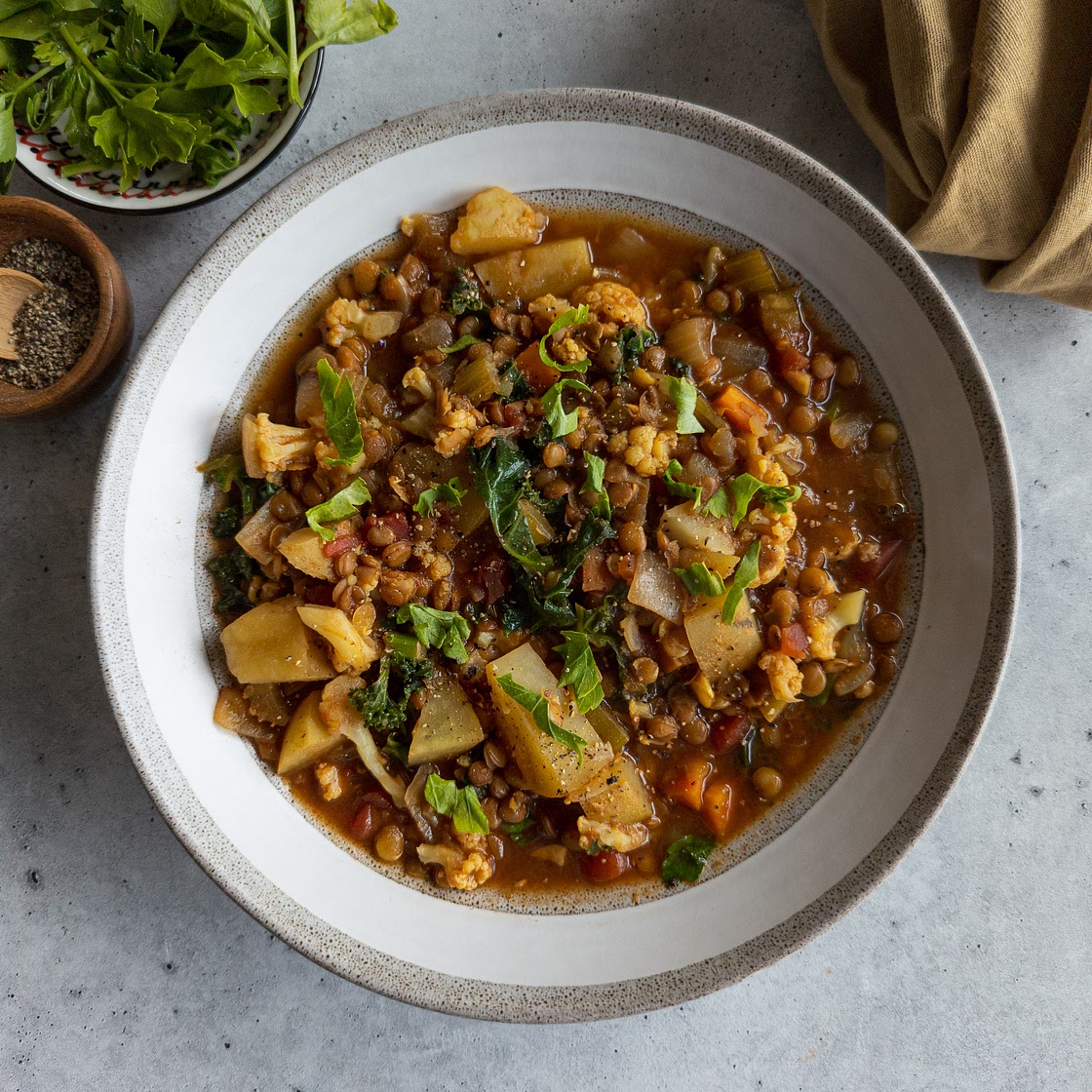 Moroccan Lentil and Vegetable Stew