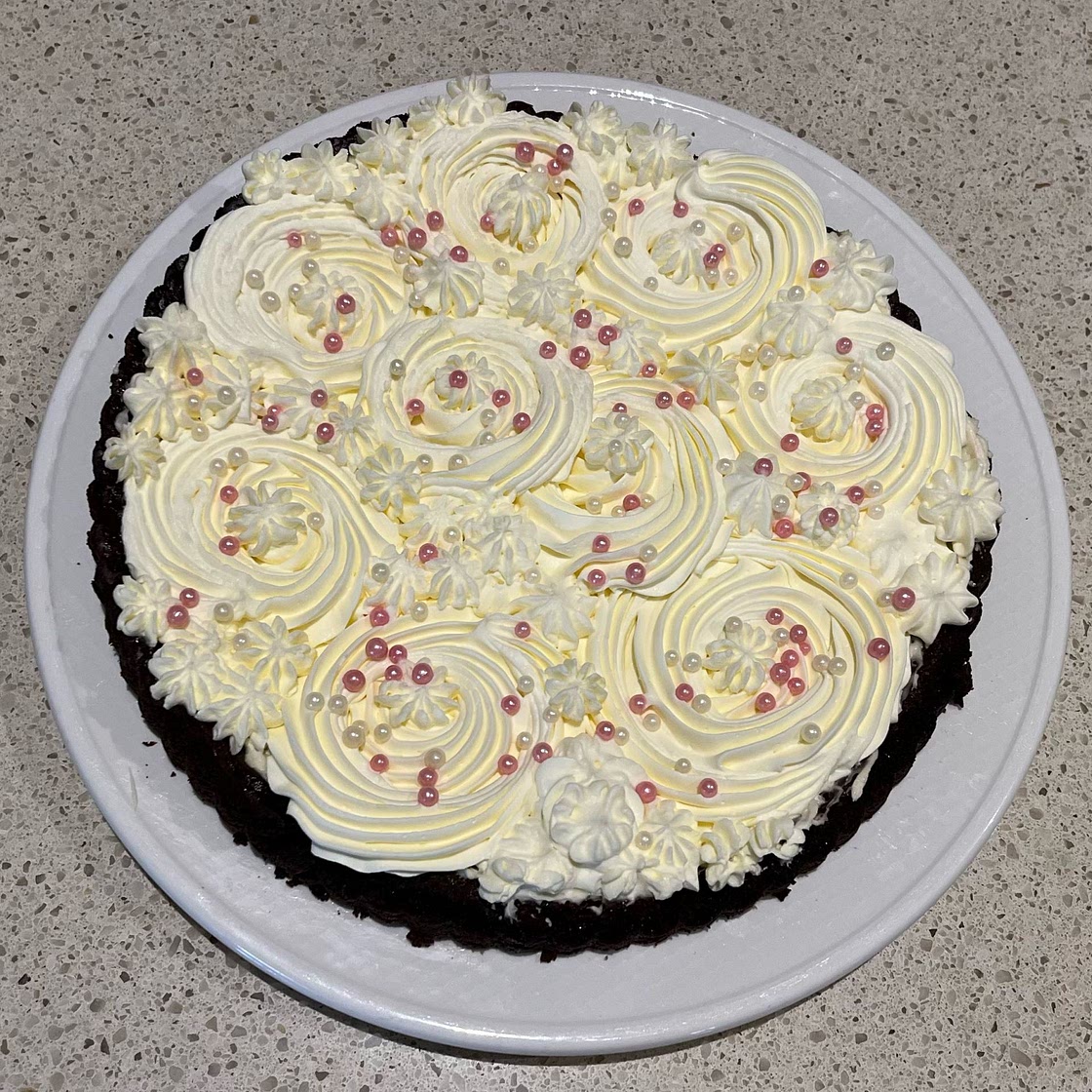 Dark Chocolate Tart with Espresso Whipped Cream