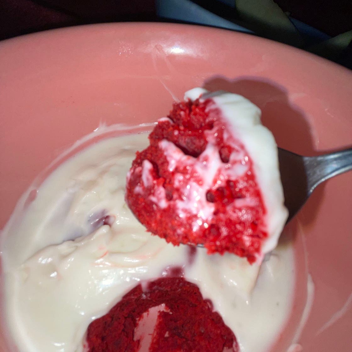 Moist Red Velvet Mug Cake with Cream Cheese Frosting