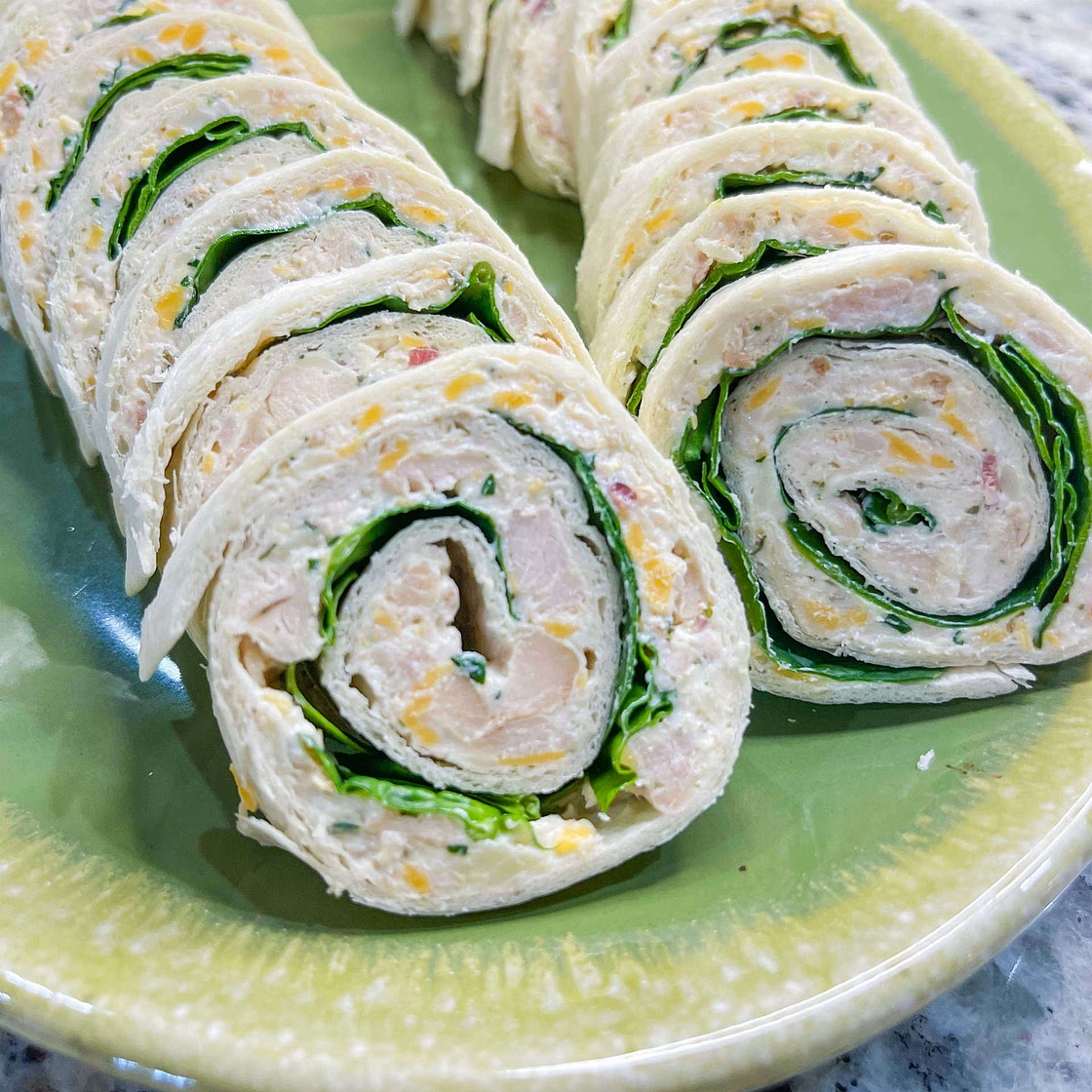Chicken bacon ranch pinwheels 