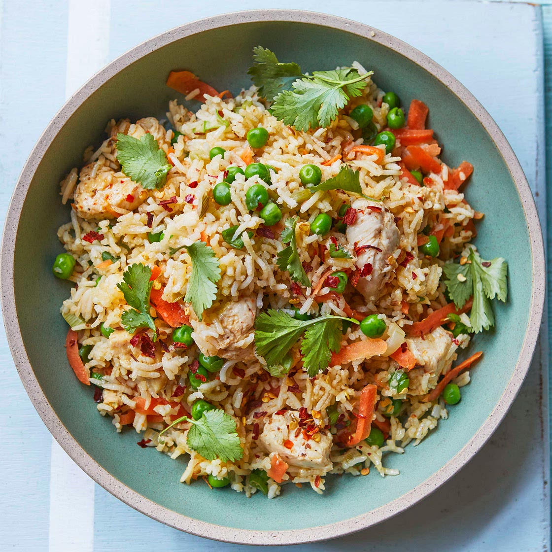 Microwave chicken pilaf