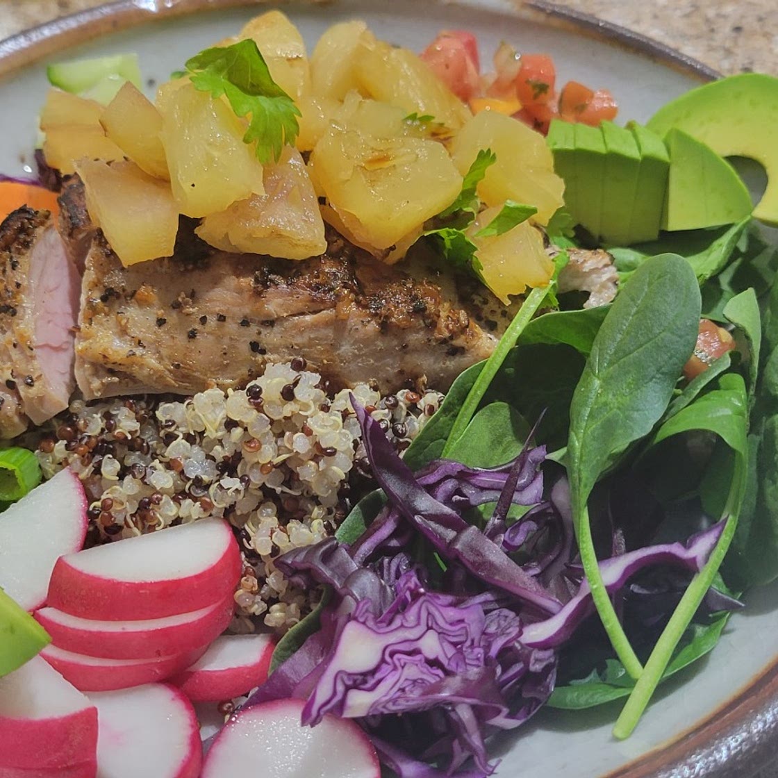 Pork and Pineapple Grain (Quinoa)  Bowl
