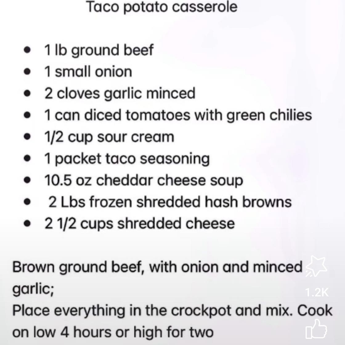 Taco Potato Casserole