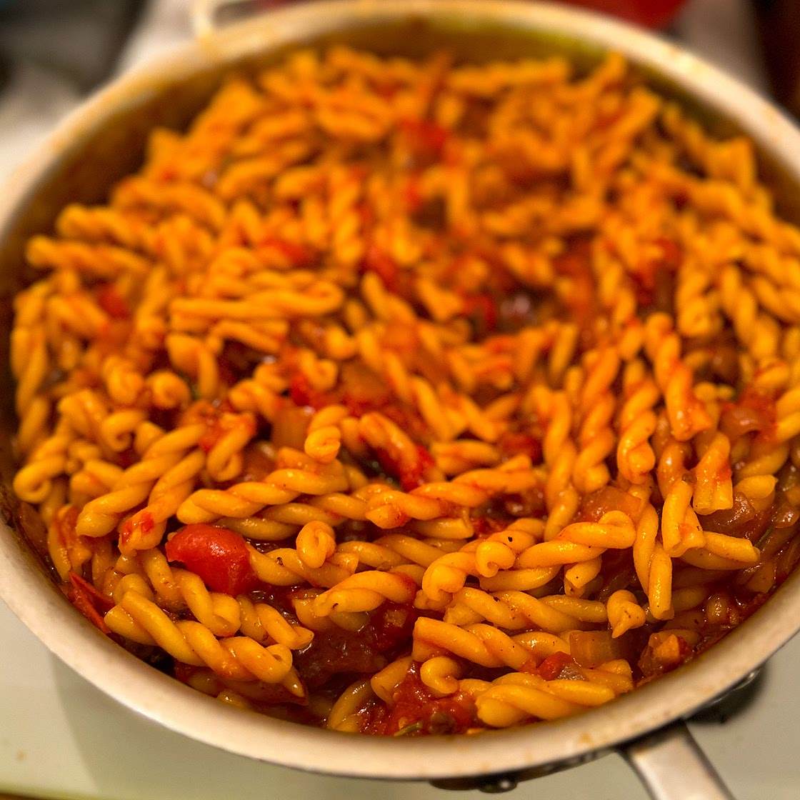 Pasta with Porcini Rosemary Tomato Sauce