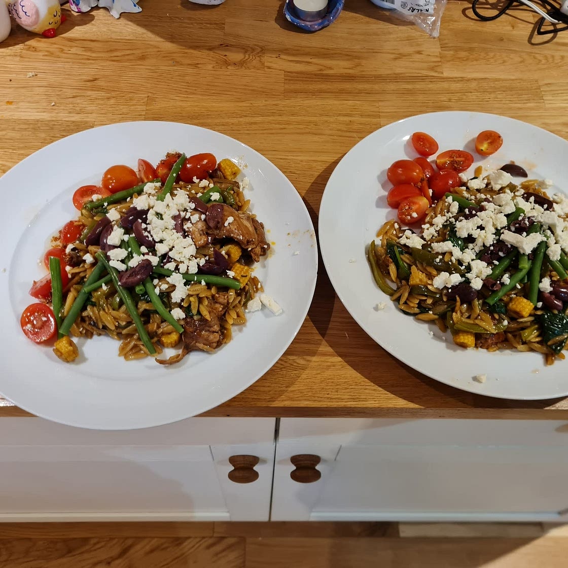 One-Pot Greek Oregano Chicken and Orzo with Tomatoes in Garlic Oil