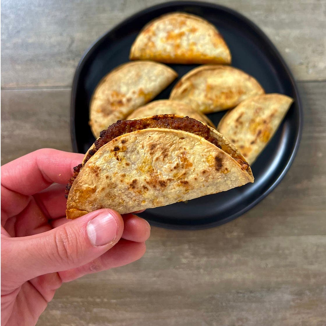 Chili Beef and Cheese Mini Tacos