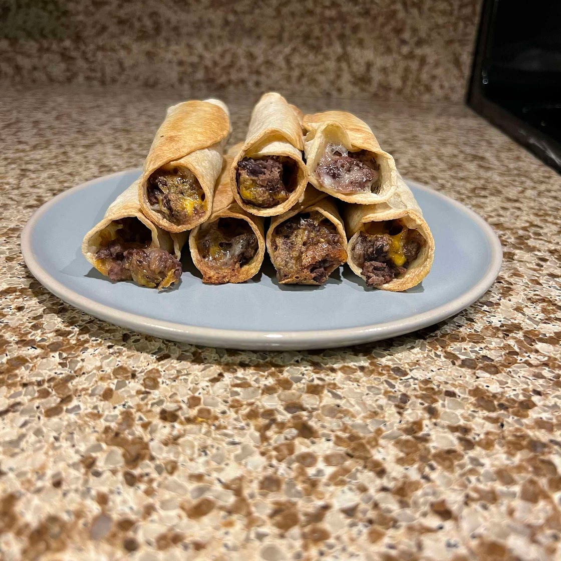 black bean taquitos
