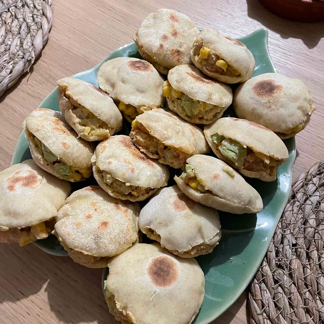 Batbout crevettes et avocat