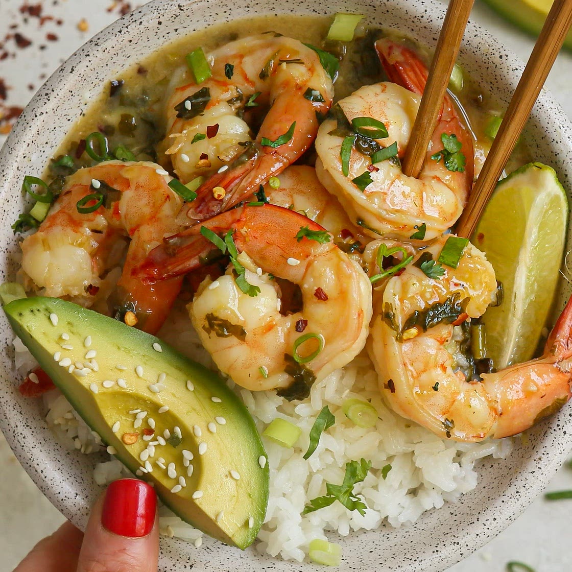 Coconut-Lime Mango Shrimp