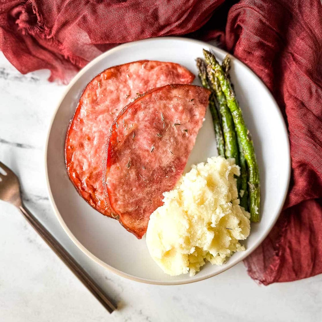 Easy Air Fryer Ham Steaks