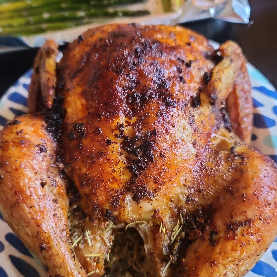 Garlic Herb Butter Roast Chicken