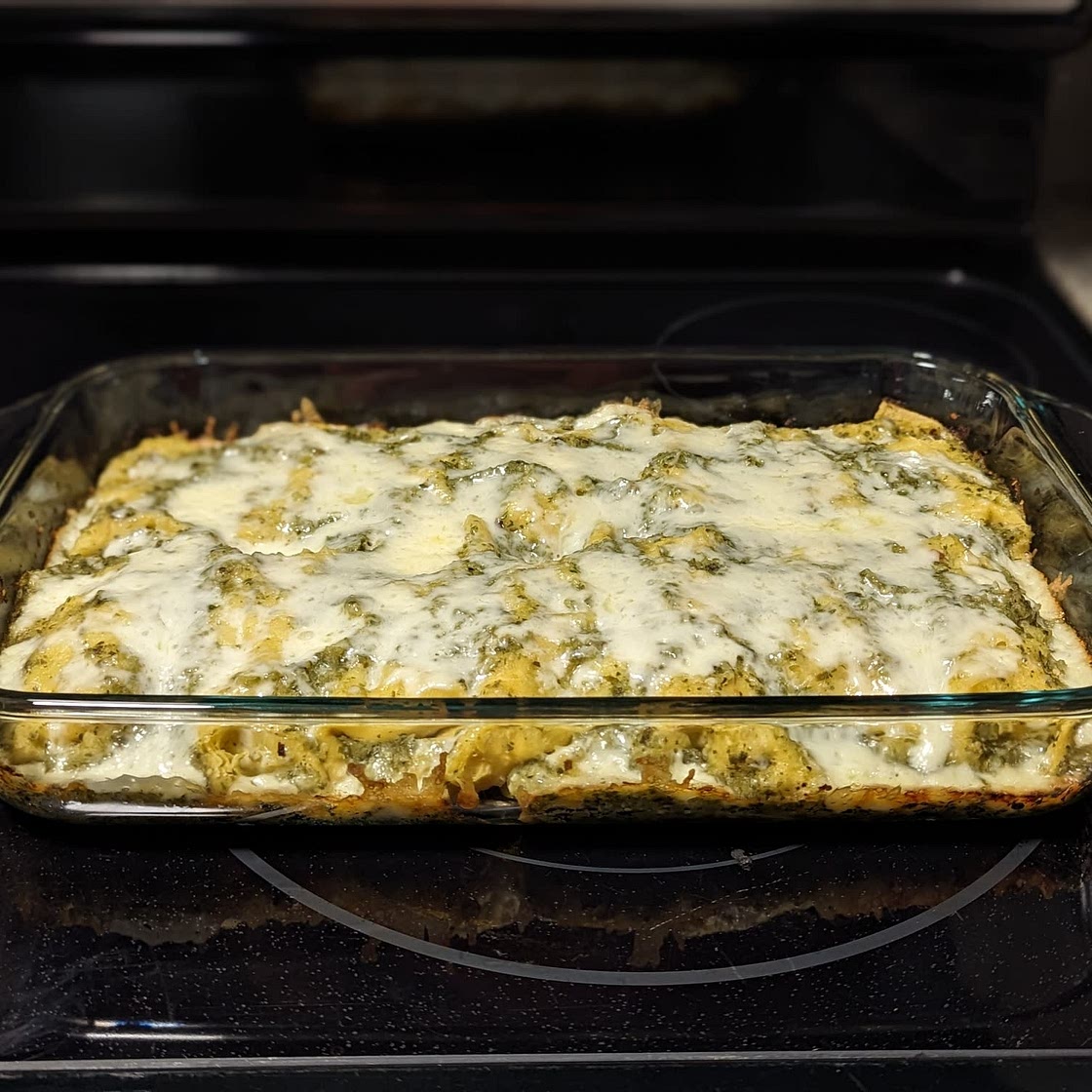 Easy Green Chili Chicken Enchiladas