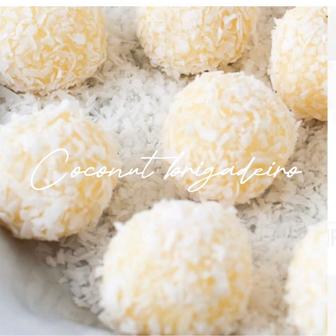 Vegan coconut and chocolate brigadeiro 