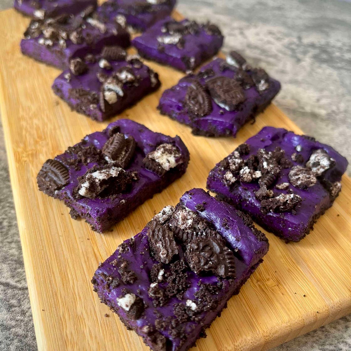 No Bake Ube Oreo Cheesecake Bites