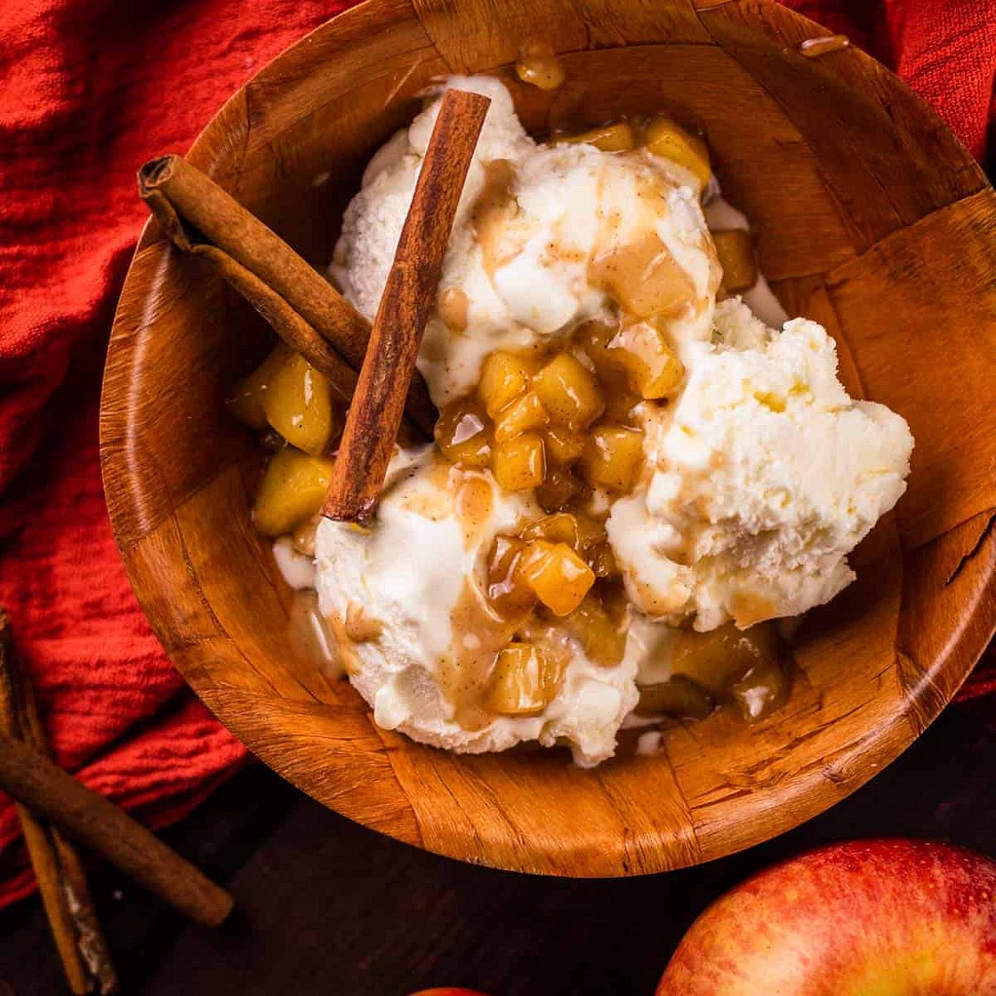 Homemade Caramel Apple Sundaes