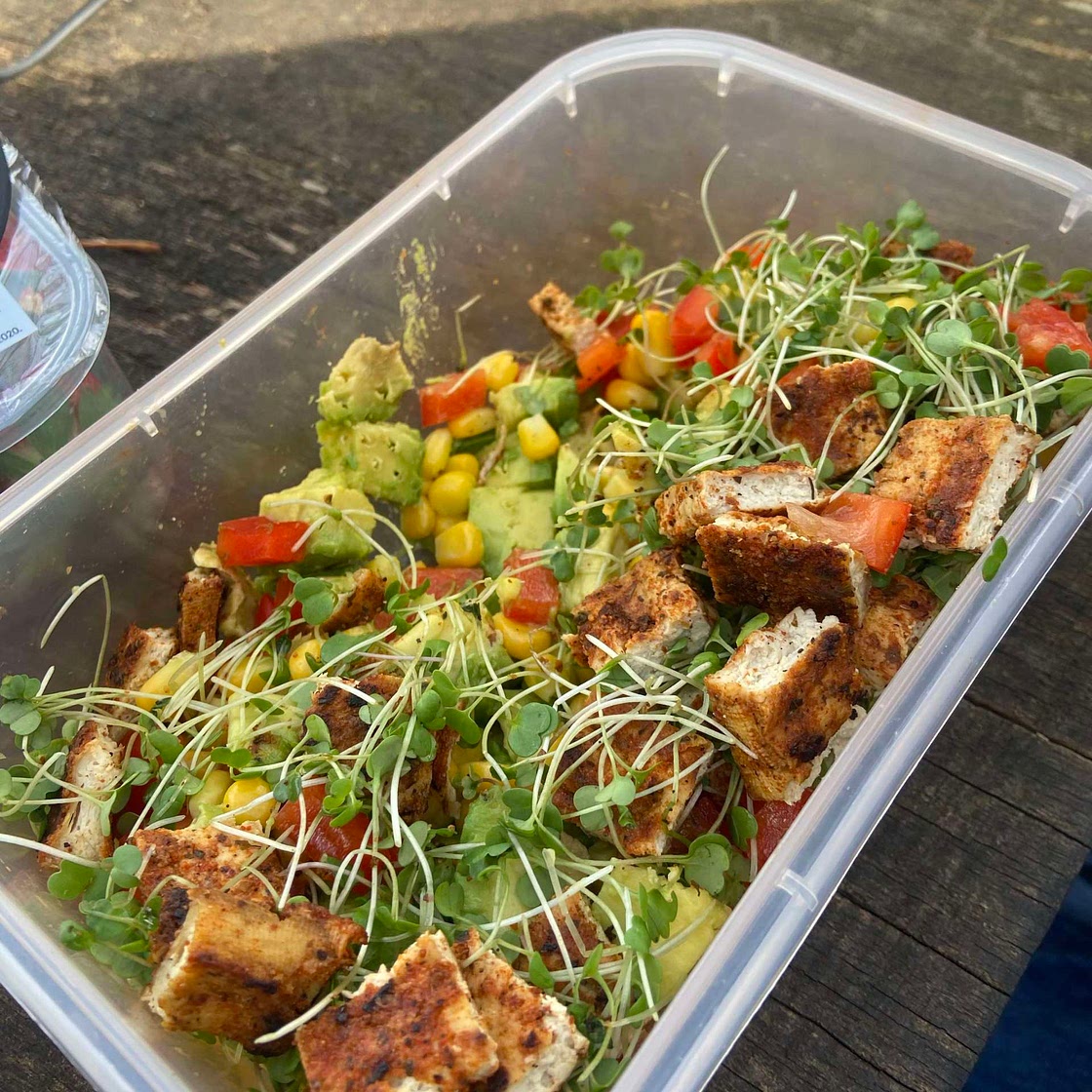 Cajun tofu Mexican salad