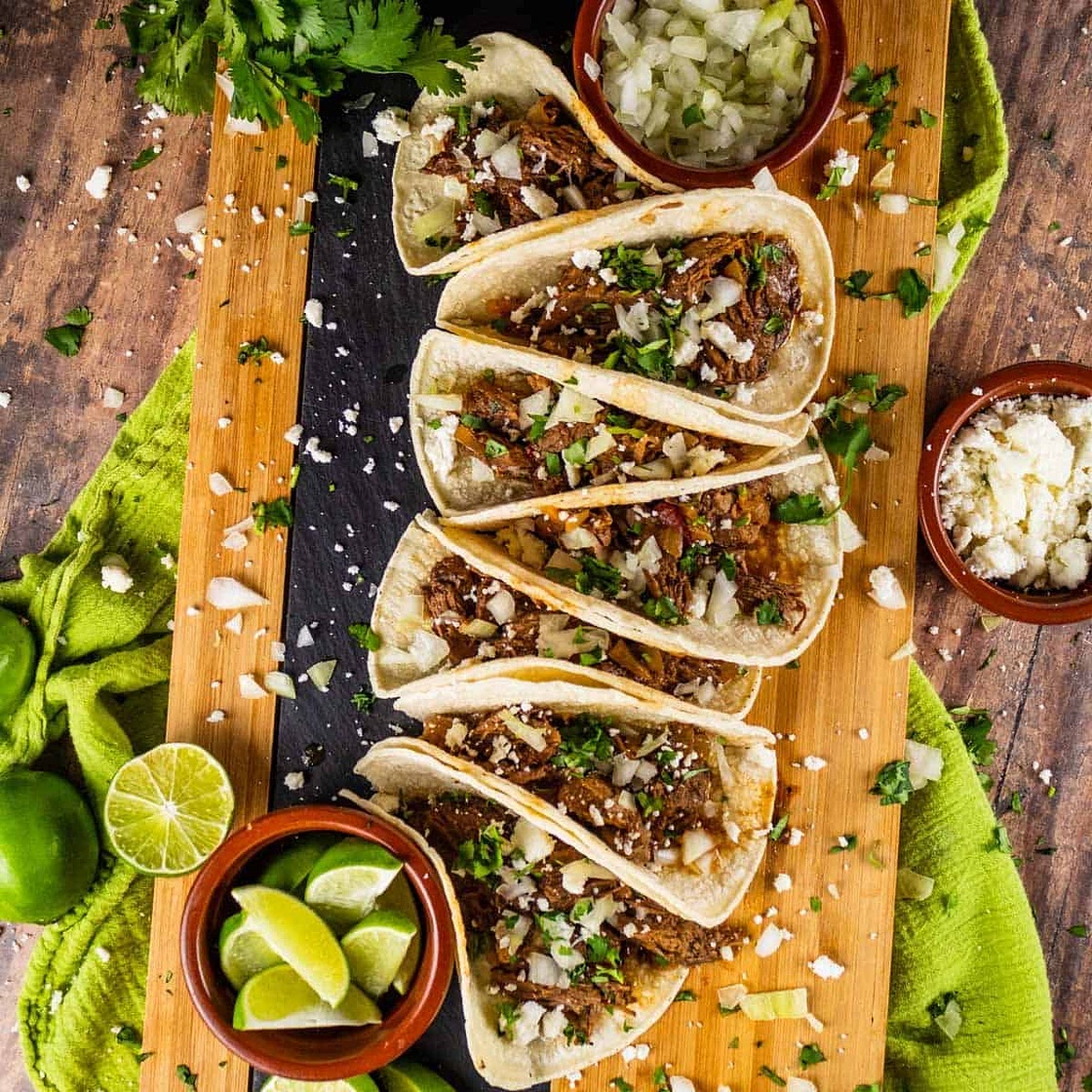 Slow Cooker Barbacoa Beef Tacos