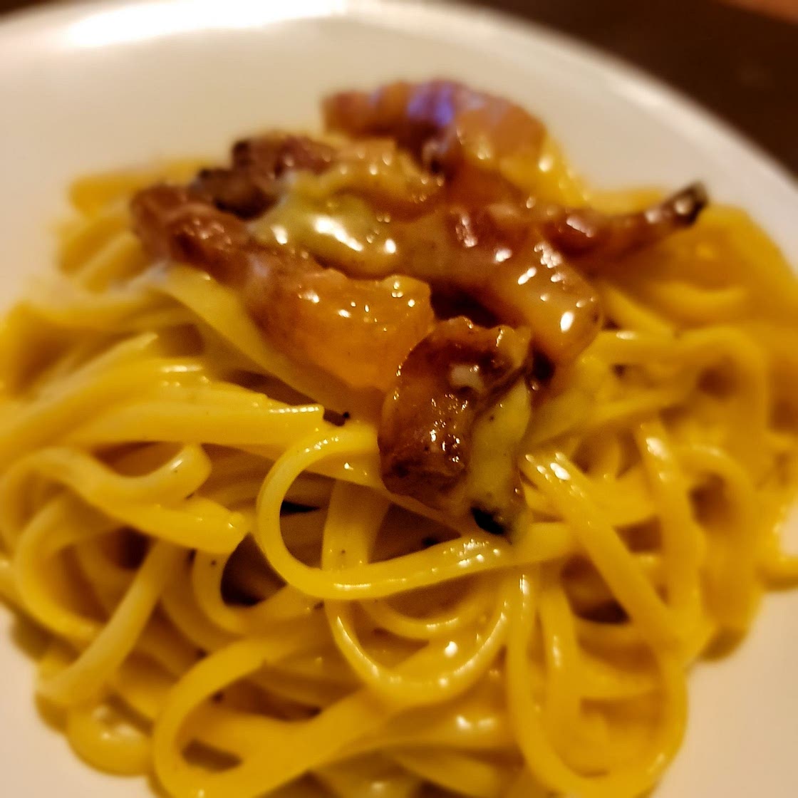 Linguine-Truffle Carbonara