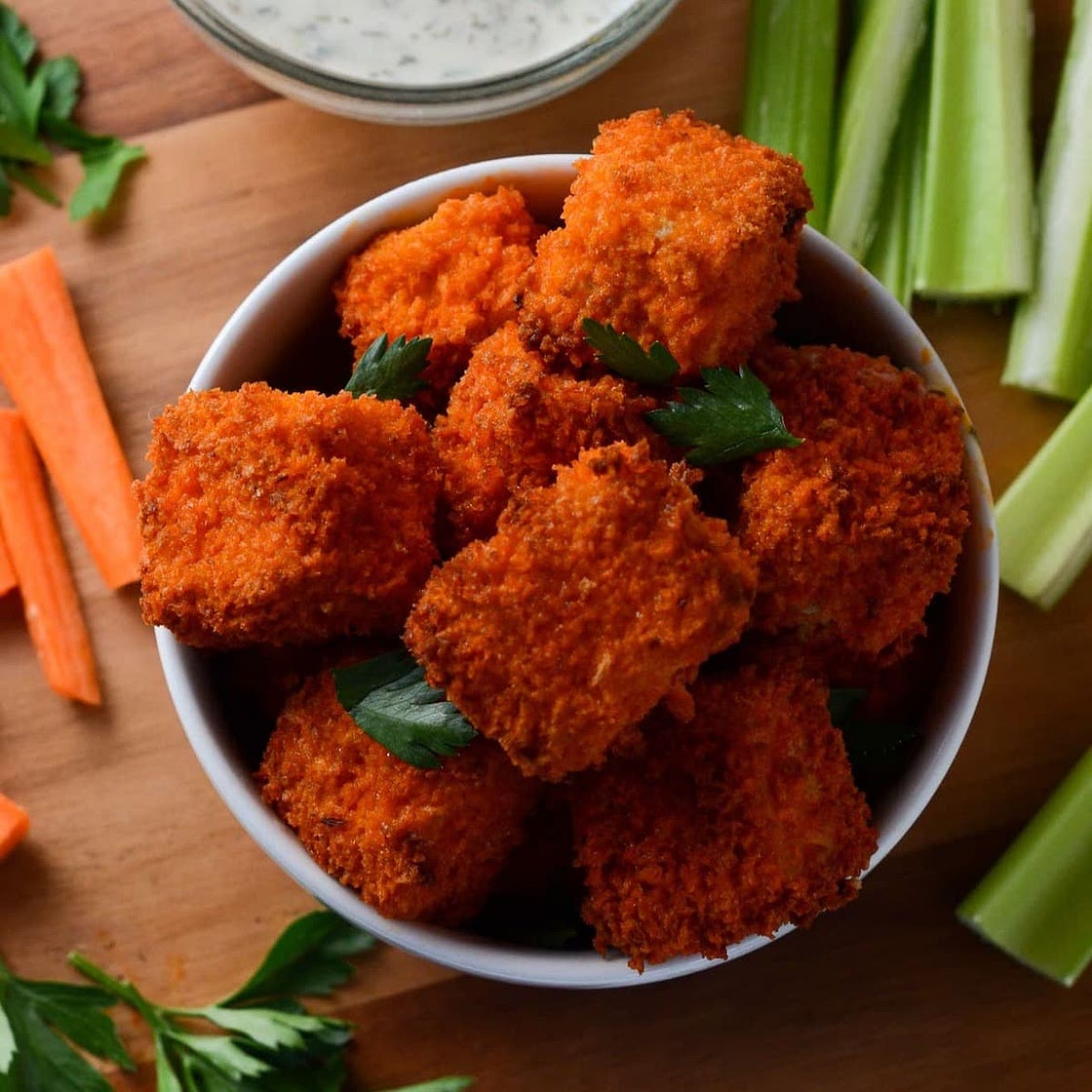 Crispy Buffalo Tofu Bites (Easy Air Fryer Recipe)