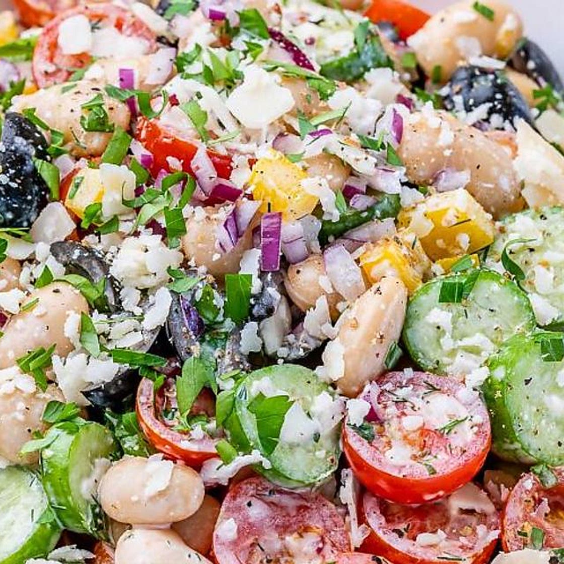 Fresh & Creamy White Bean Salad Recipe With Crisp Chopped Vegetables | Salads | 30Seconds Food