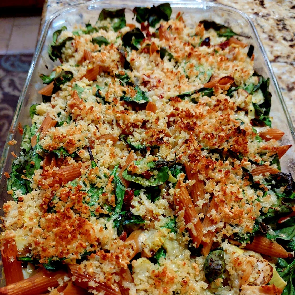 Chicken Florentine Artichoke Bake