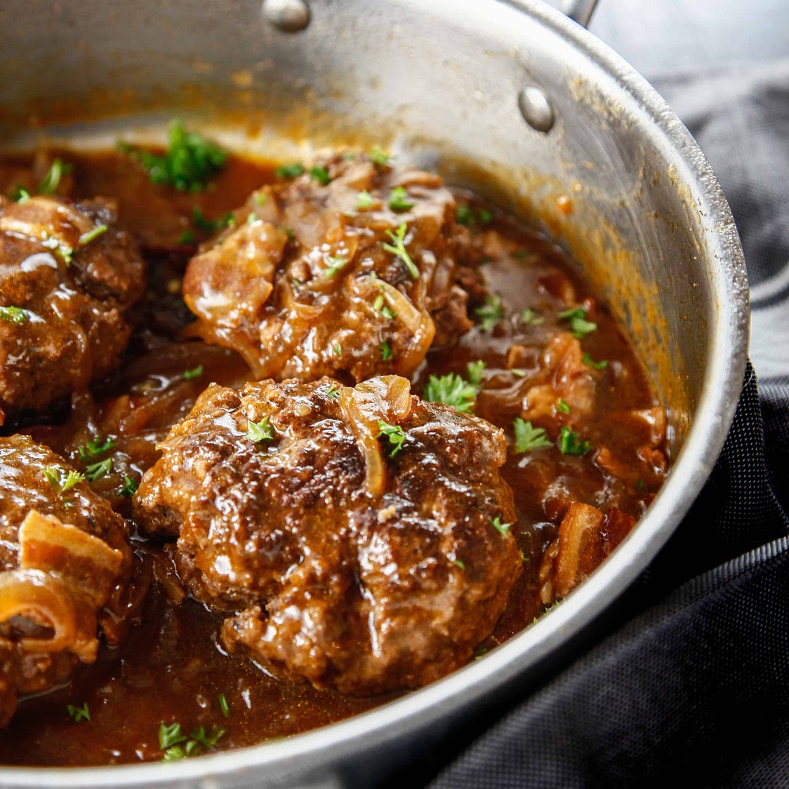 Salisbury Steak and Bacon Sauce