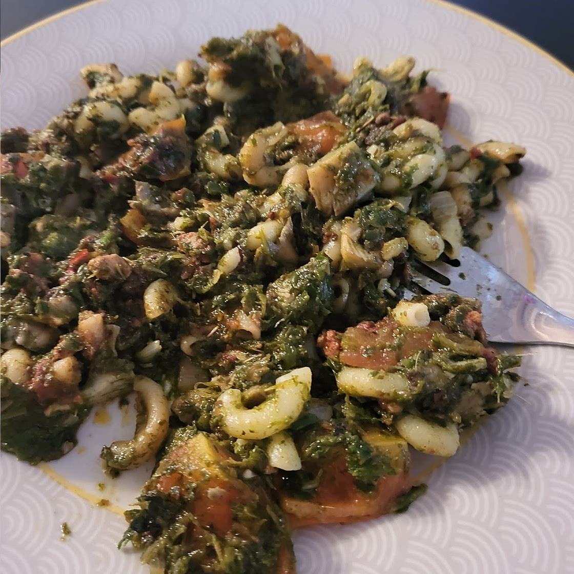 Mushroom and spinach saute