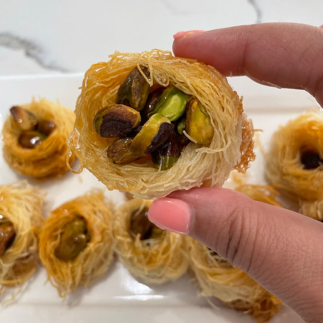 Bird nest baklava 