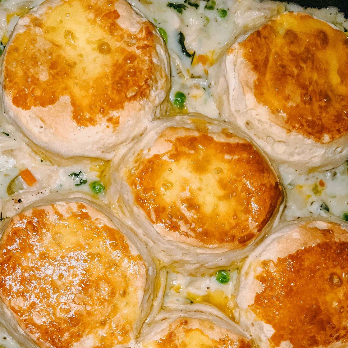 Mom's Fabulous Chicken Pot Pie with Biscuit Crust
