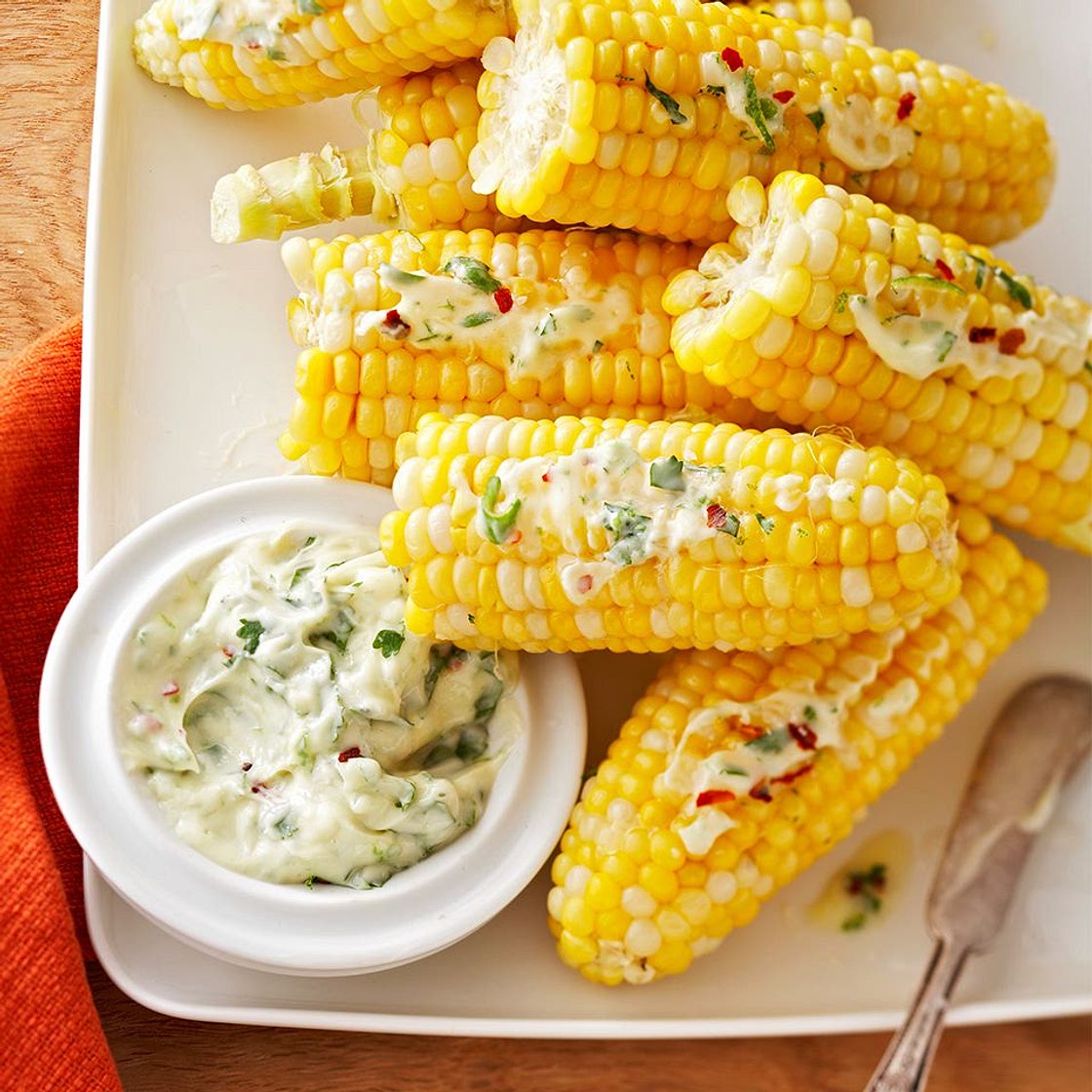 Corn on the Cob with Cilantro-Lime Butter
