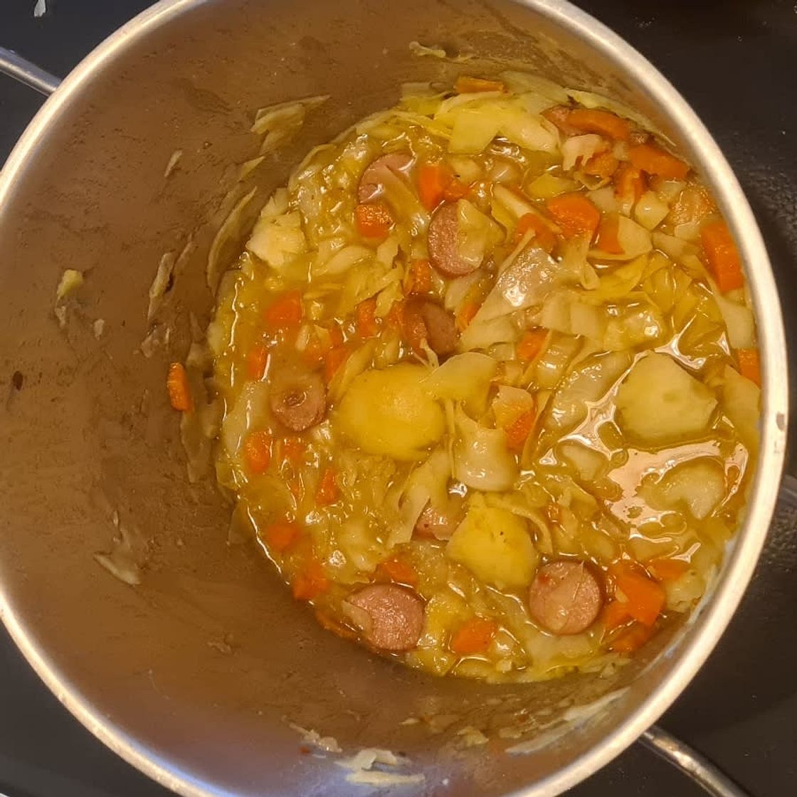 Sunshine Cabbage and Sausage and Vegetables