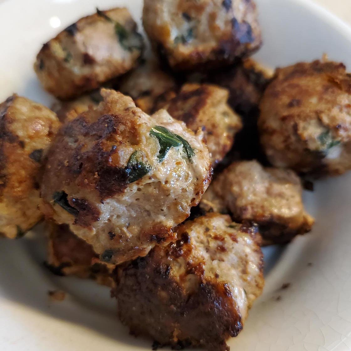 Lemon Pepper Turkey and Spinach Meatballs