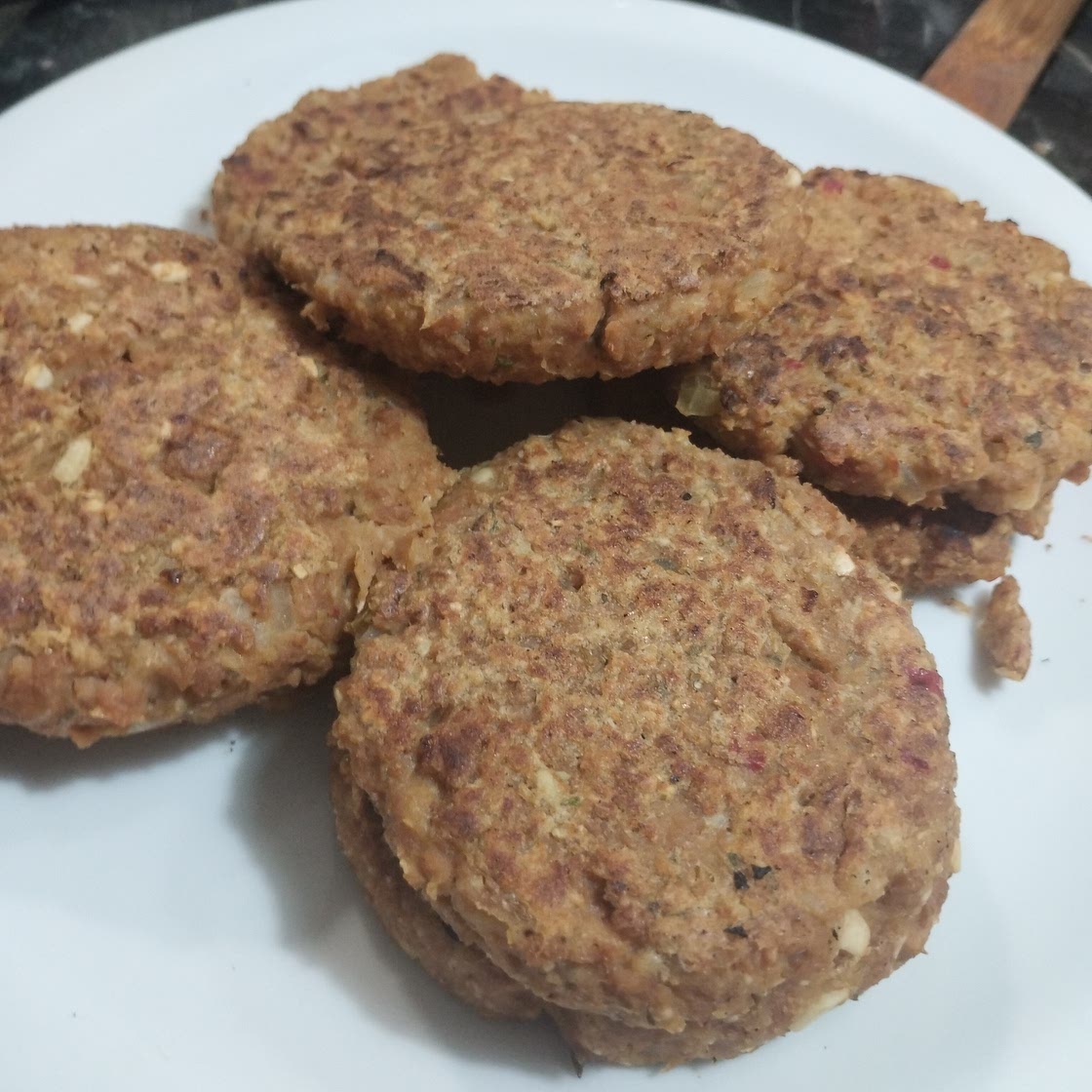 Hamburguesa de poroto blanco y soja text