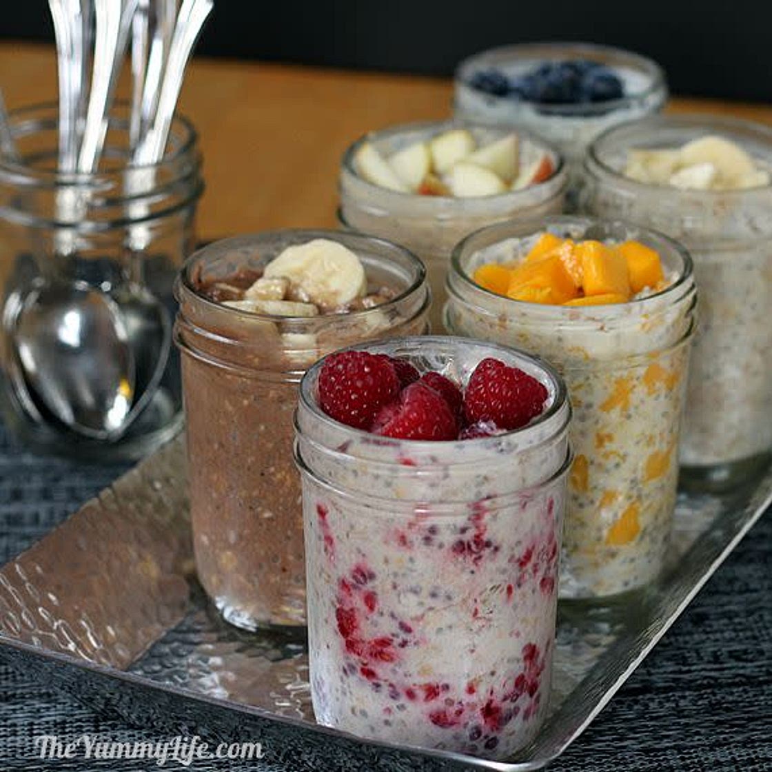 Overnight, No-Cook Refrigerator Oatmeal