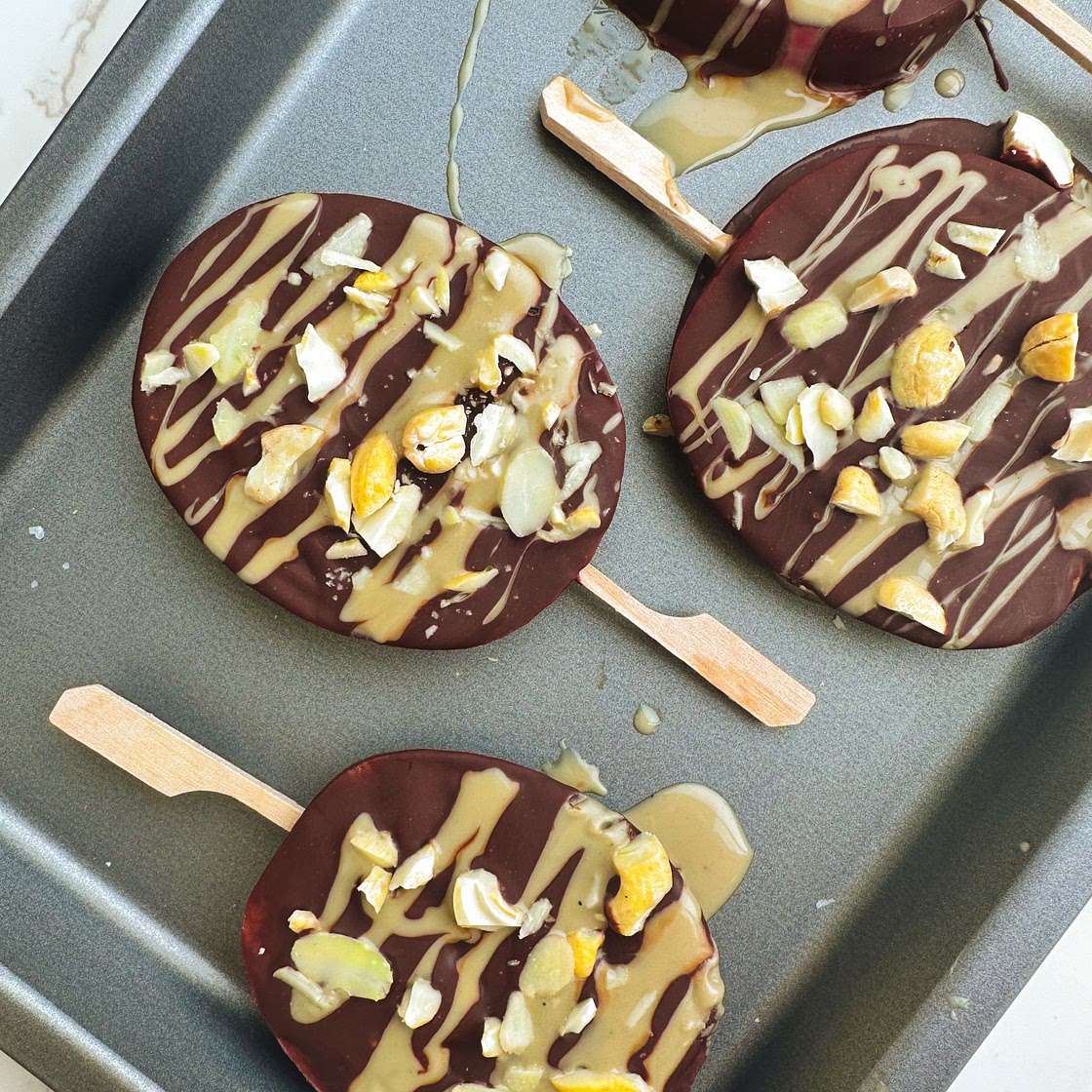 Chocolate covered apples