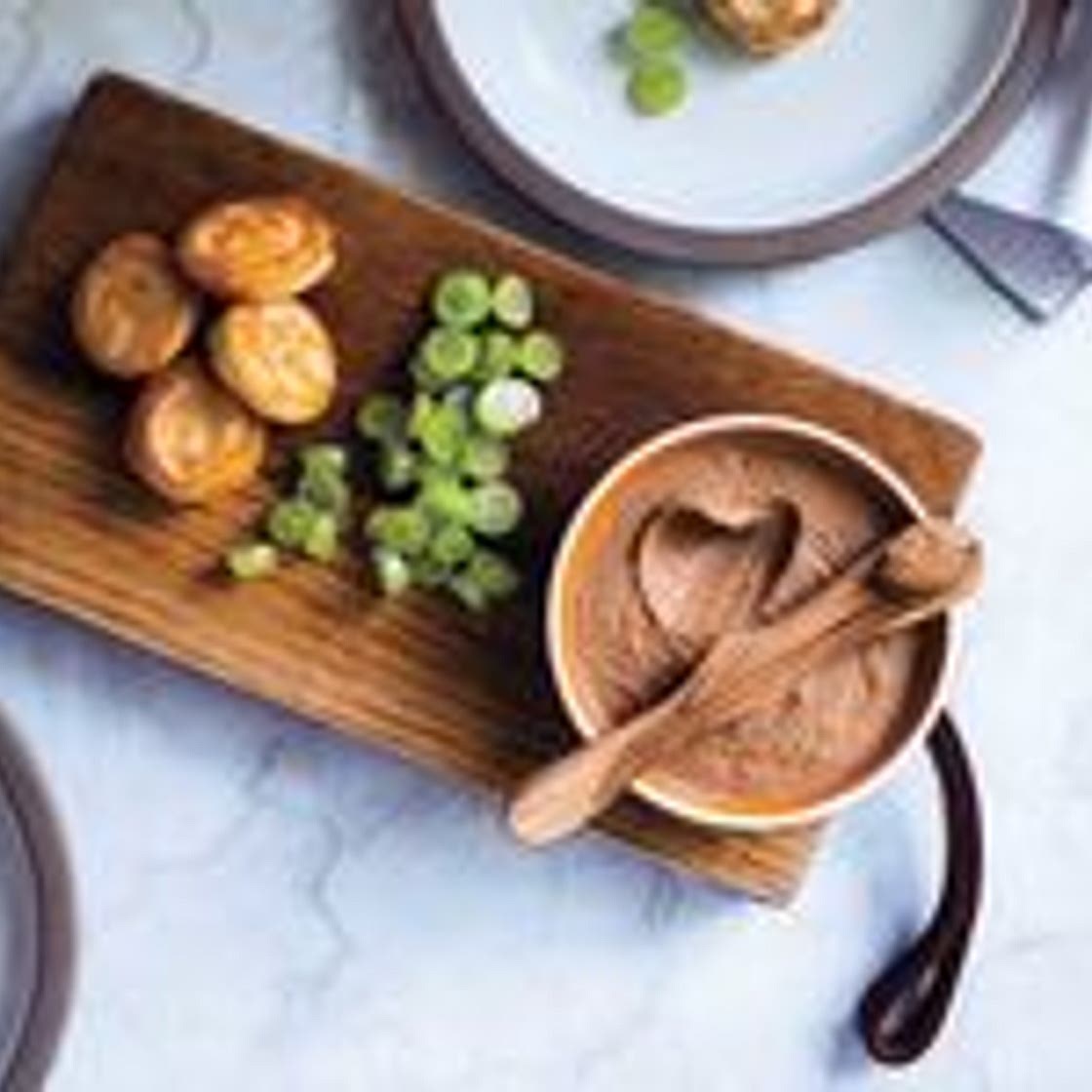 Chicken Liver Pâté with Blini and Pickled Grapes