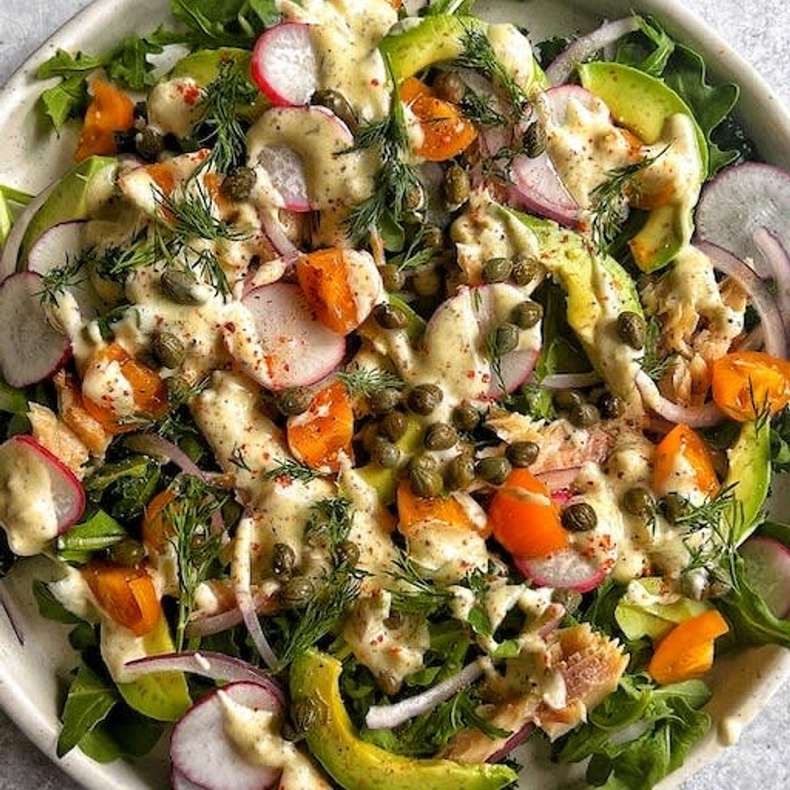 Smoked trout salad