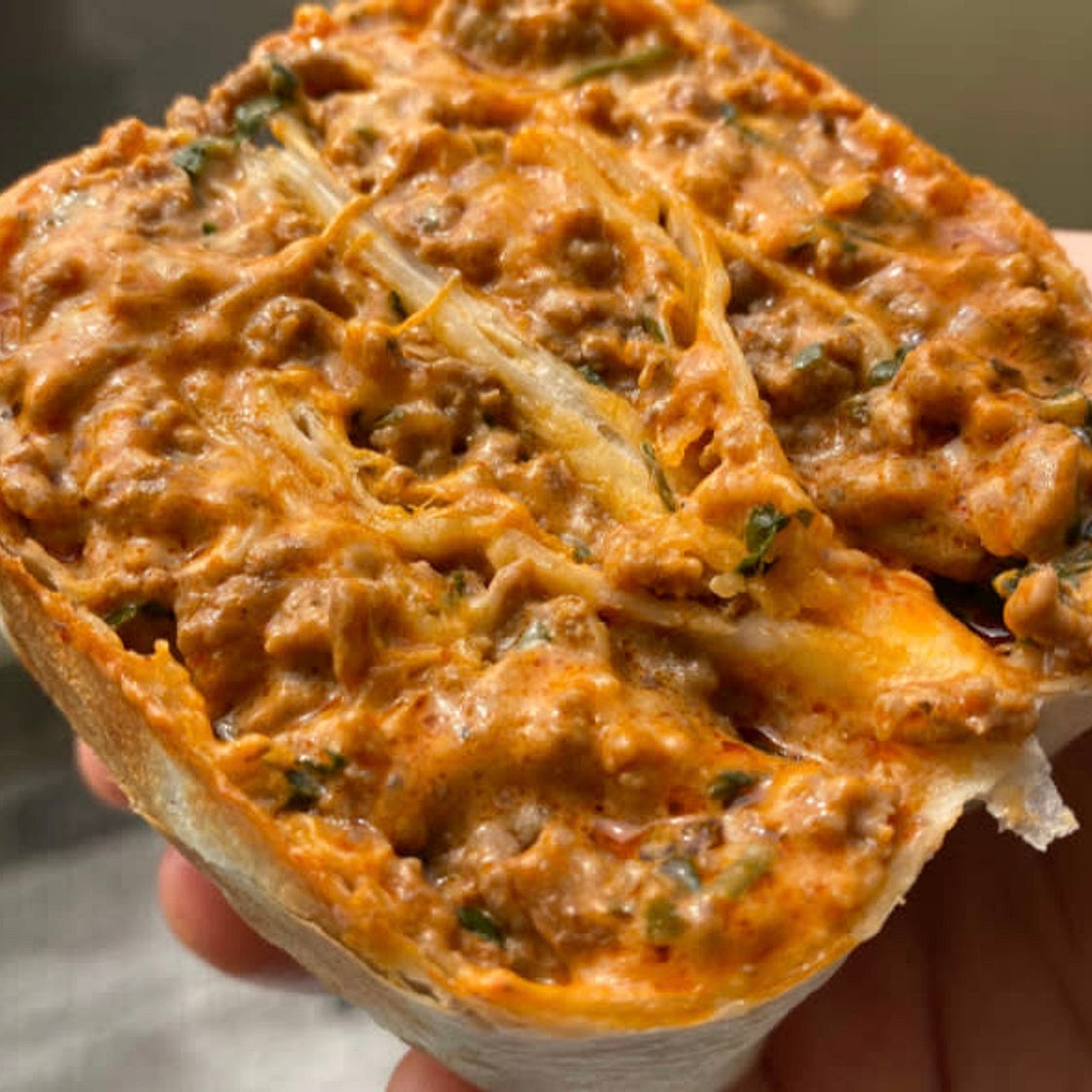 Creamy beef Burrito