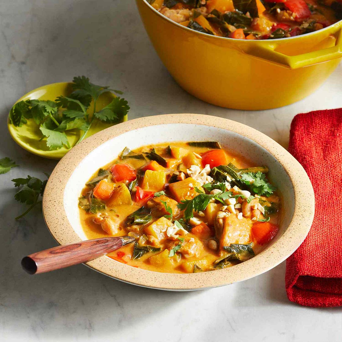 Chicken Stew with Collard Greens & Peanuts
