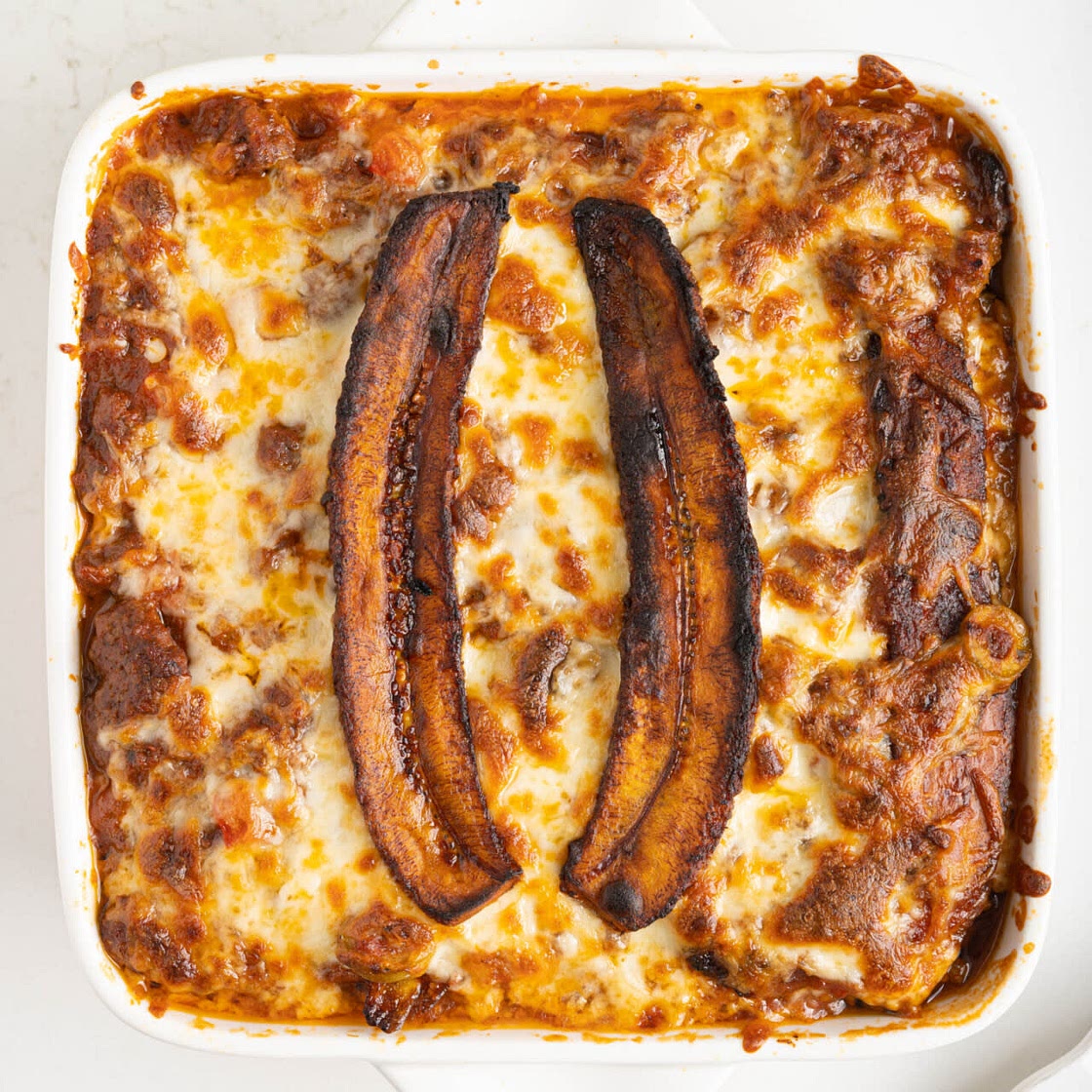 Pastelon (Baked Plantain Lasagna) 