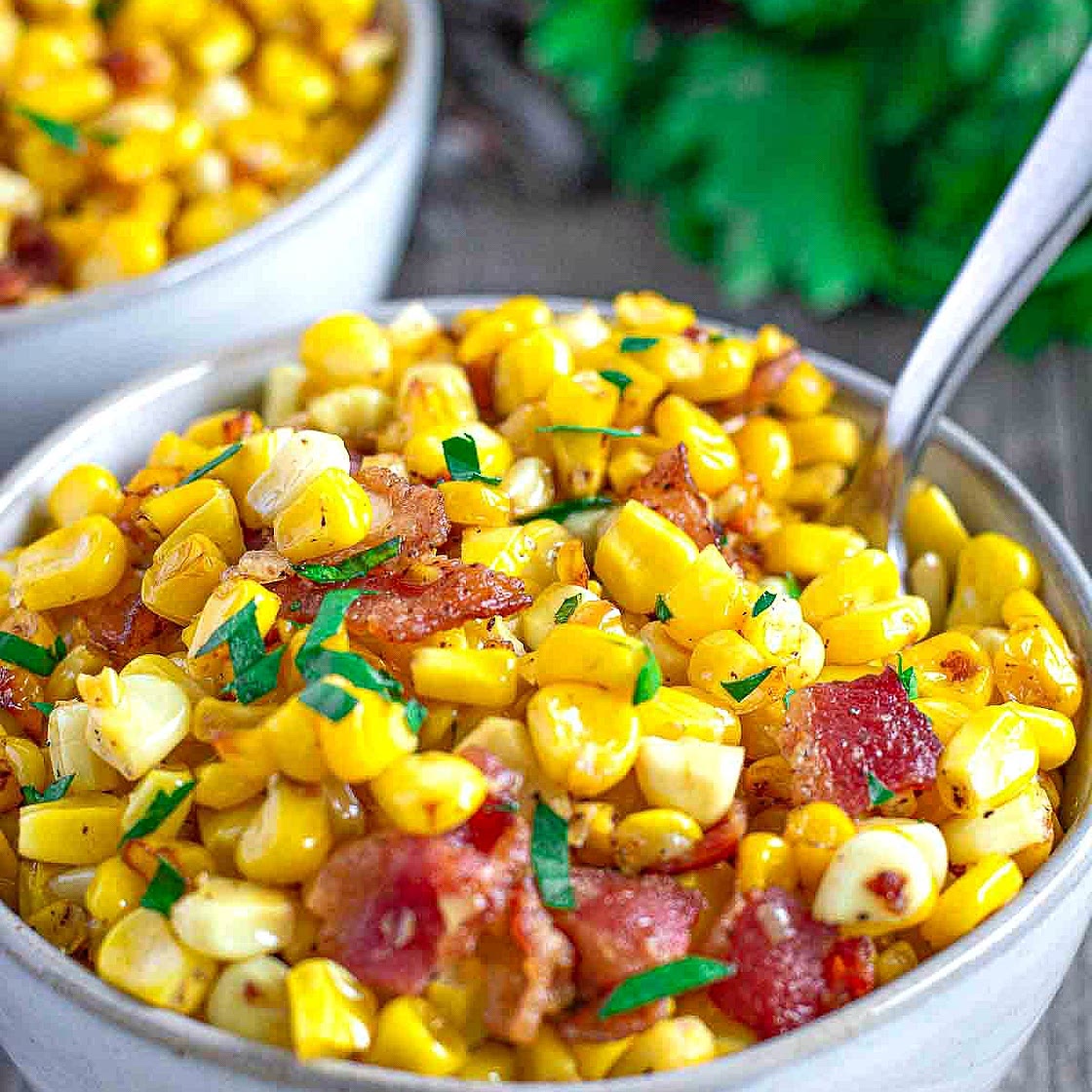 Fresh Corn and Bacon Side Dish