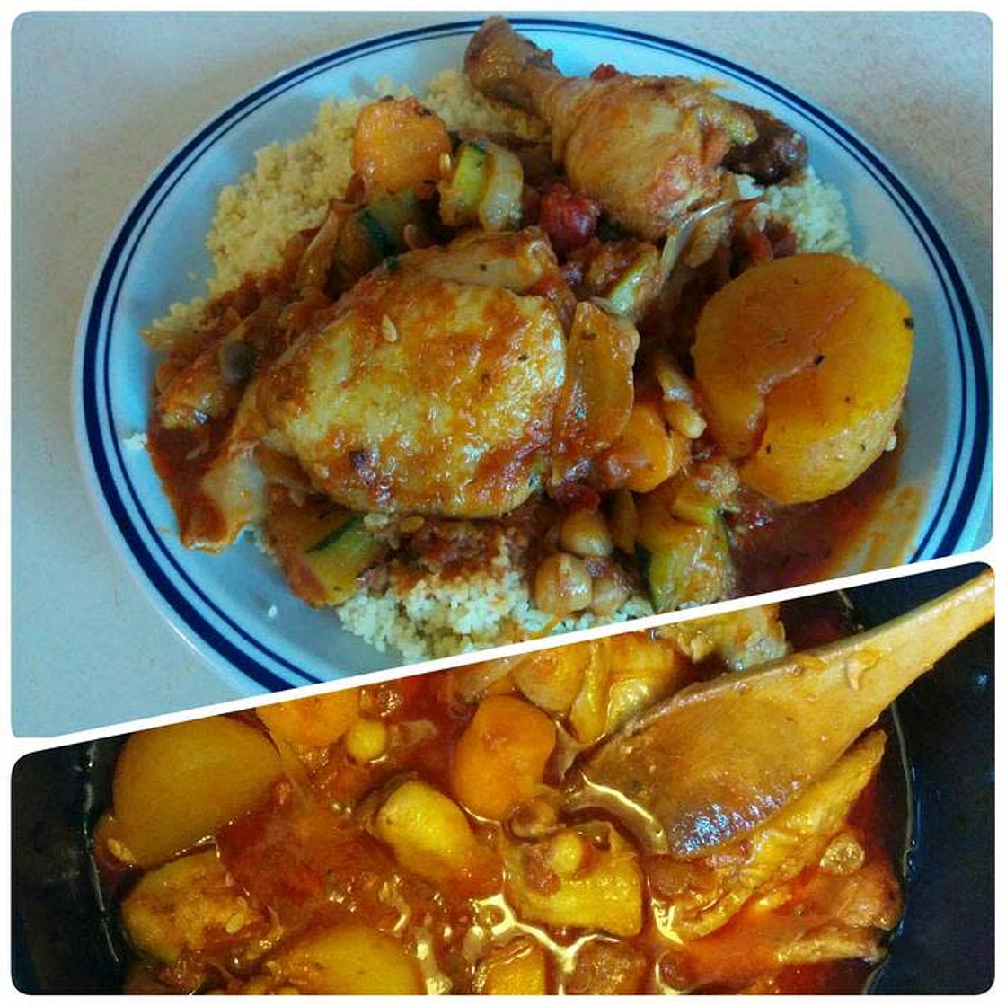 Tajine poulet merguez