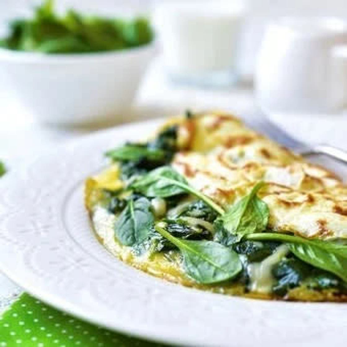 Cena: Omelette de Espinaca 