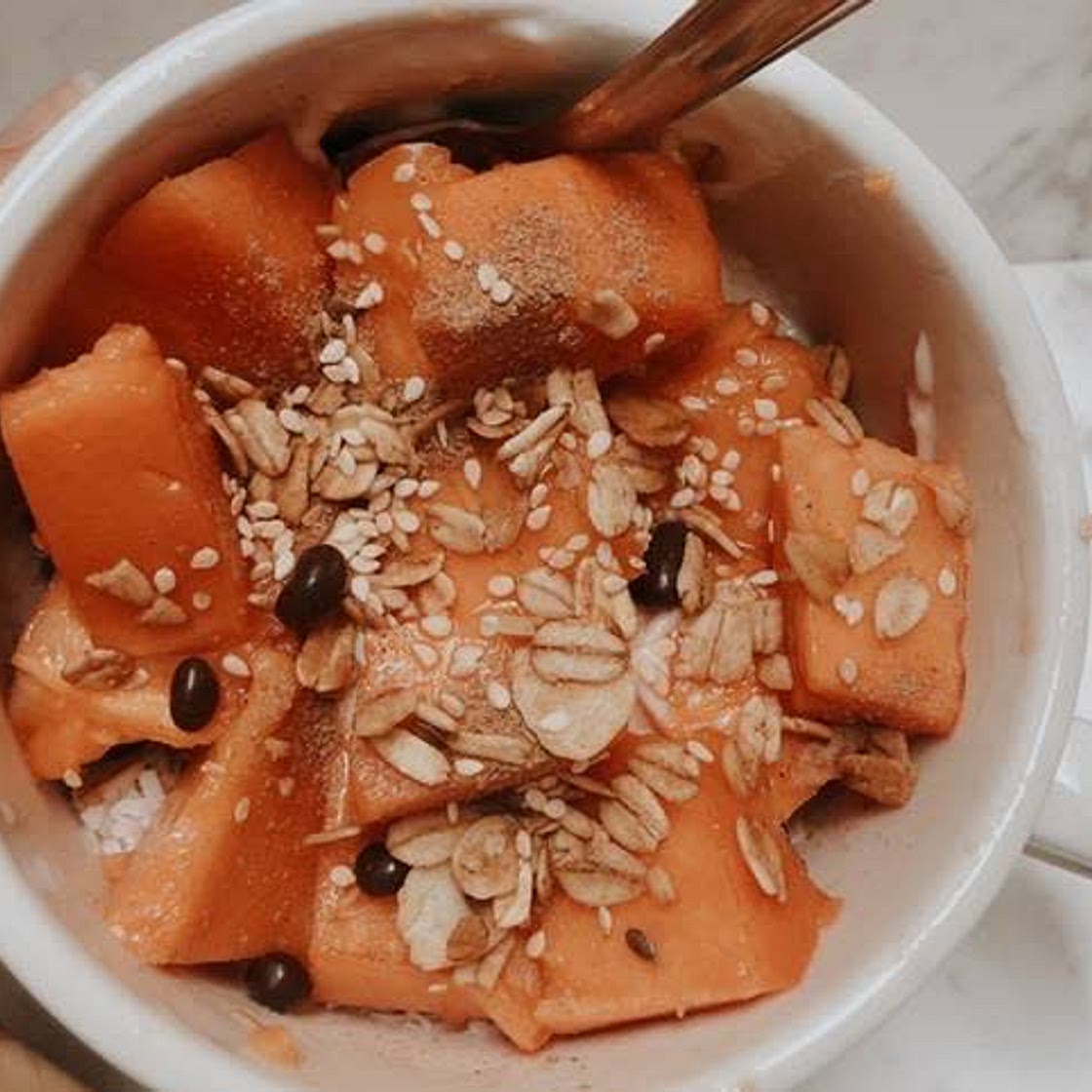 Desayuno: Yogurt con Papaya