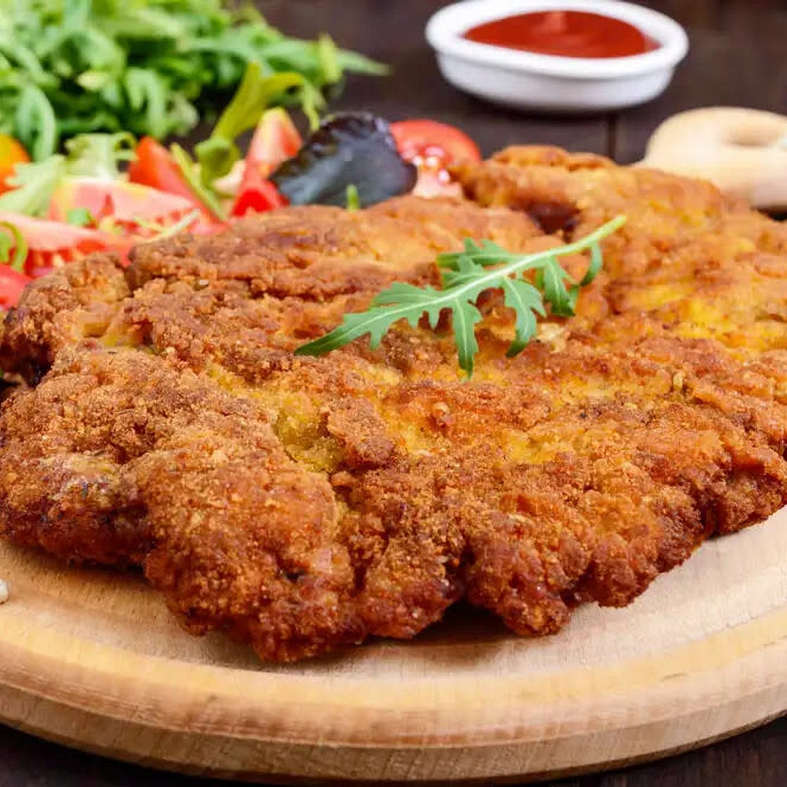Almuerzo: Milanesa con Protemas