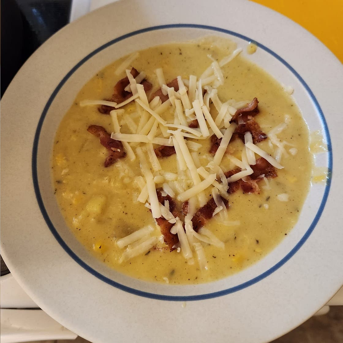 Cheddar Corn Chowder with Bacon