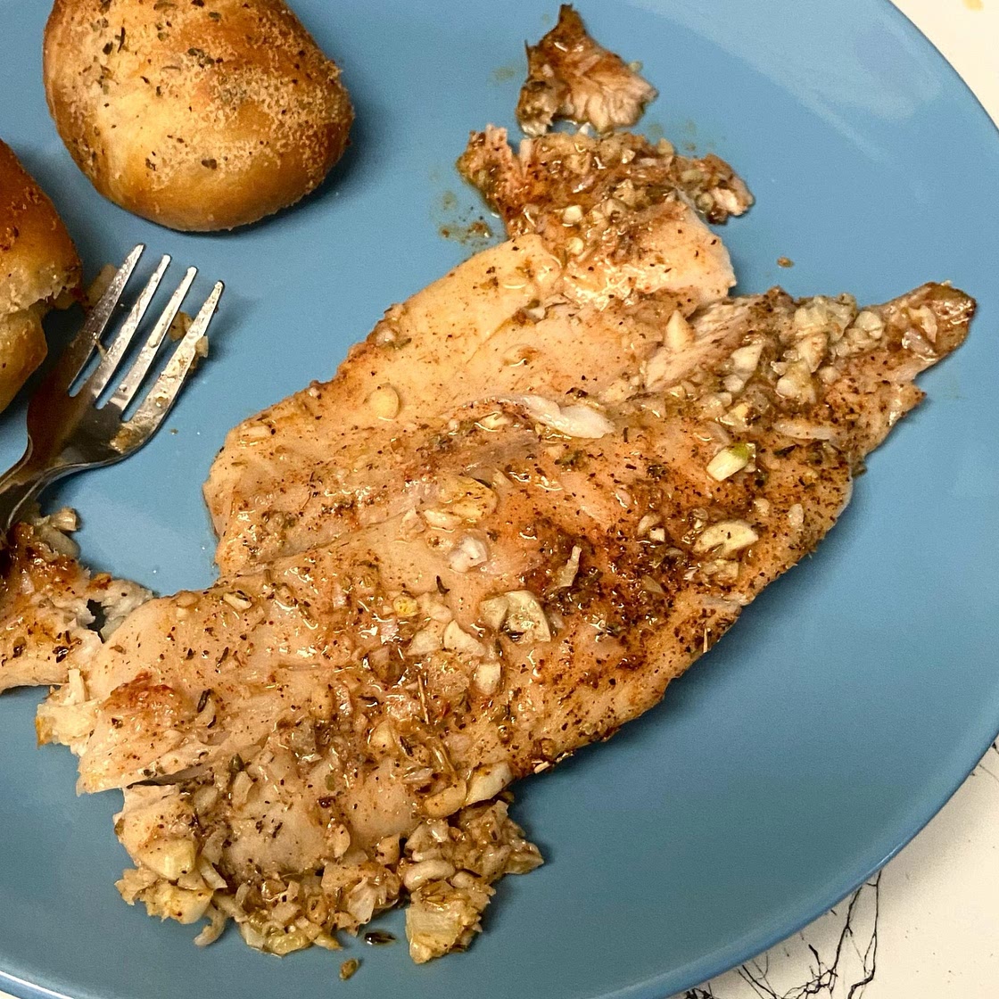 GARLIC BUTTER OVEN BAKED TILAPIA