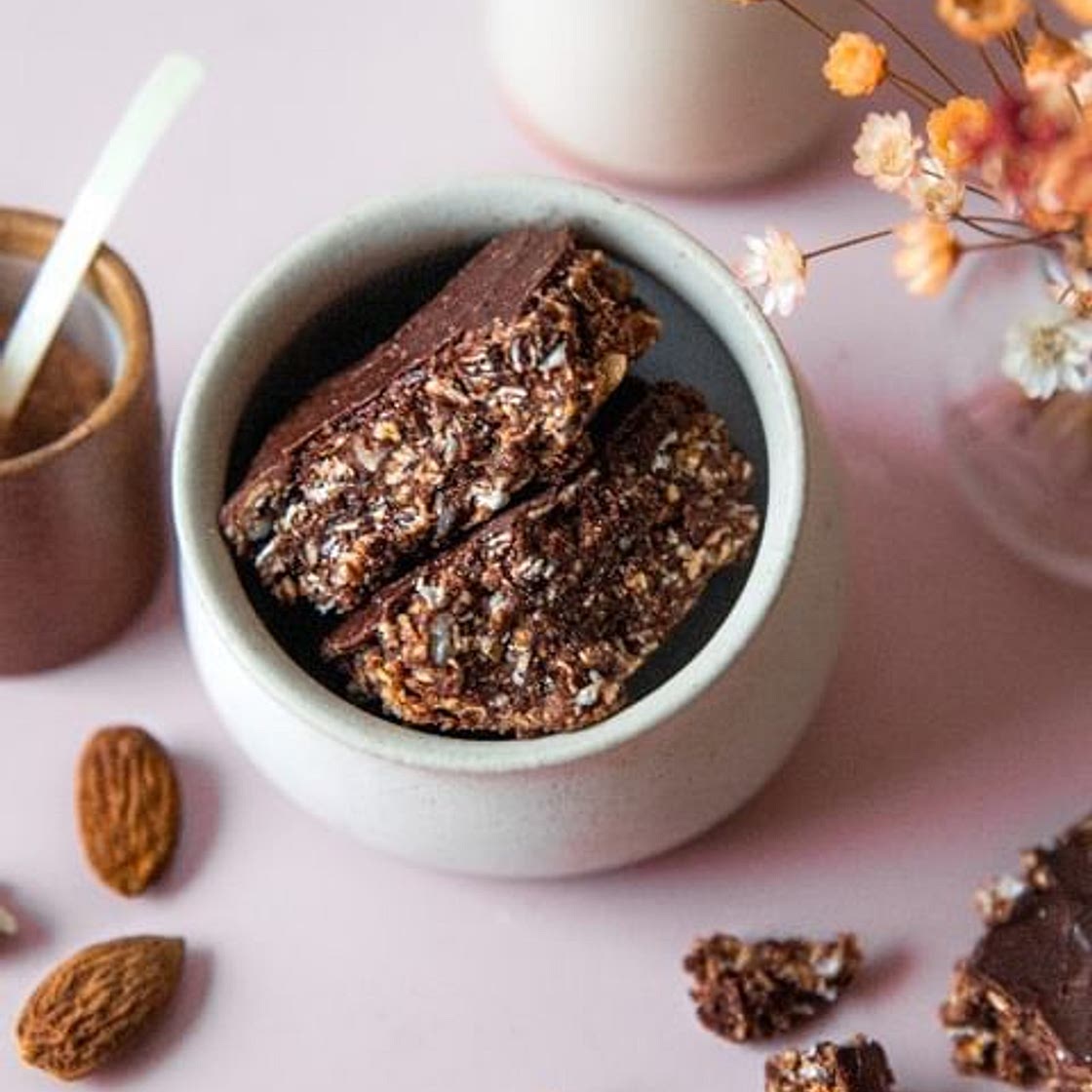 Barres sans cuisson au chocolat