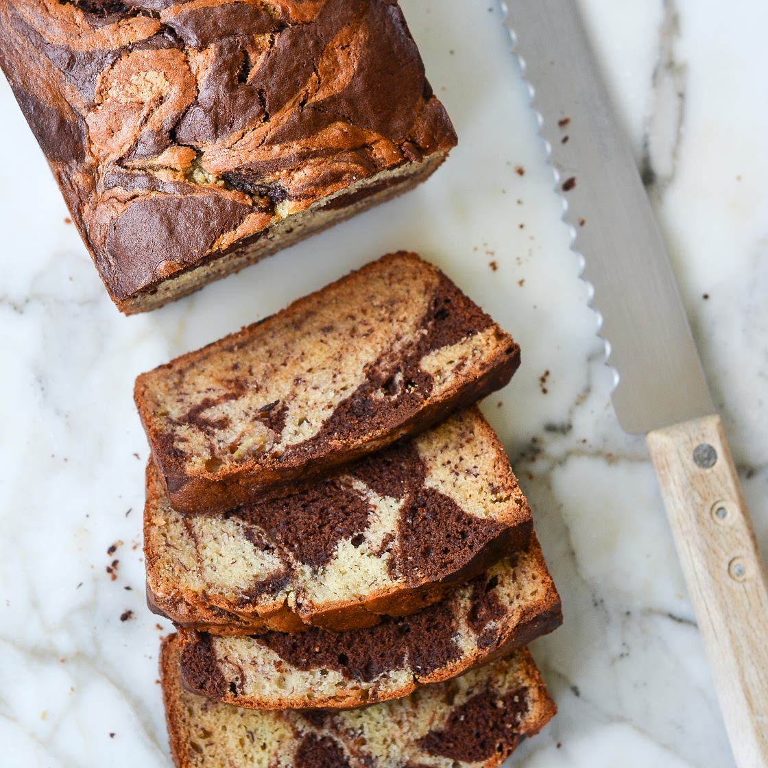 Marbled Coco Banana Bread